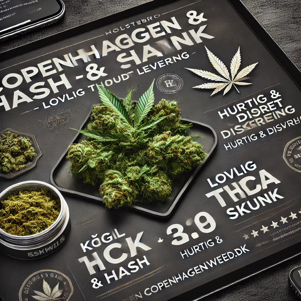 Køb hash og THCA hash lovligt i Holstebro hos CopenhagenWeed.dk. Hurtig og diskret levering.