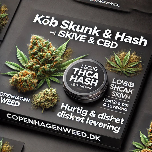 Køb hash og THCA hash lovligt i Skive hos CopenhagenWeed.dk. Hurtig og diskret levering.