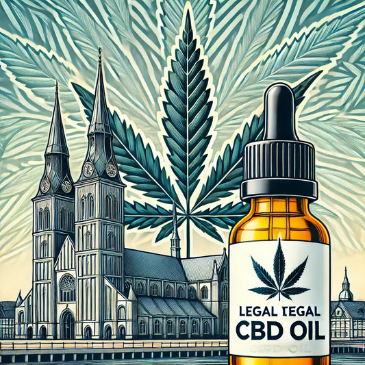 Billede af Roskilde Domkirke og cannabisprodukter – Køb lovligt THCA hash og CBD olie hos CopenhagenWeed.dk med hurtig levering i Roskilde og omegn.